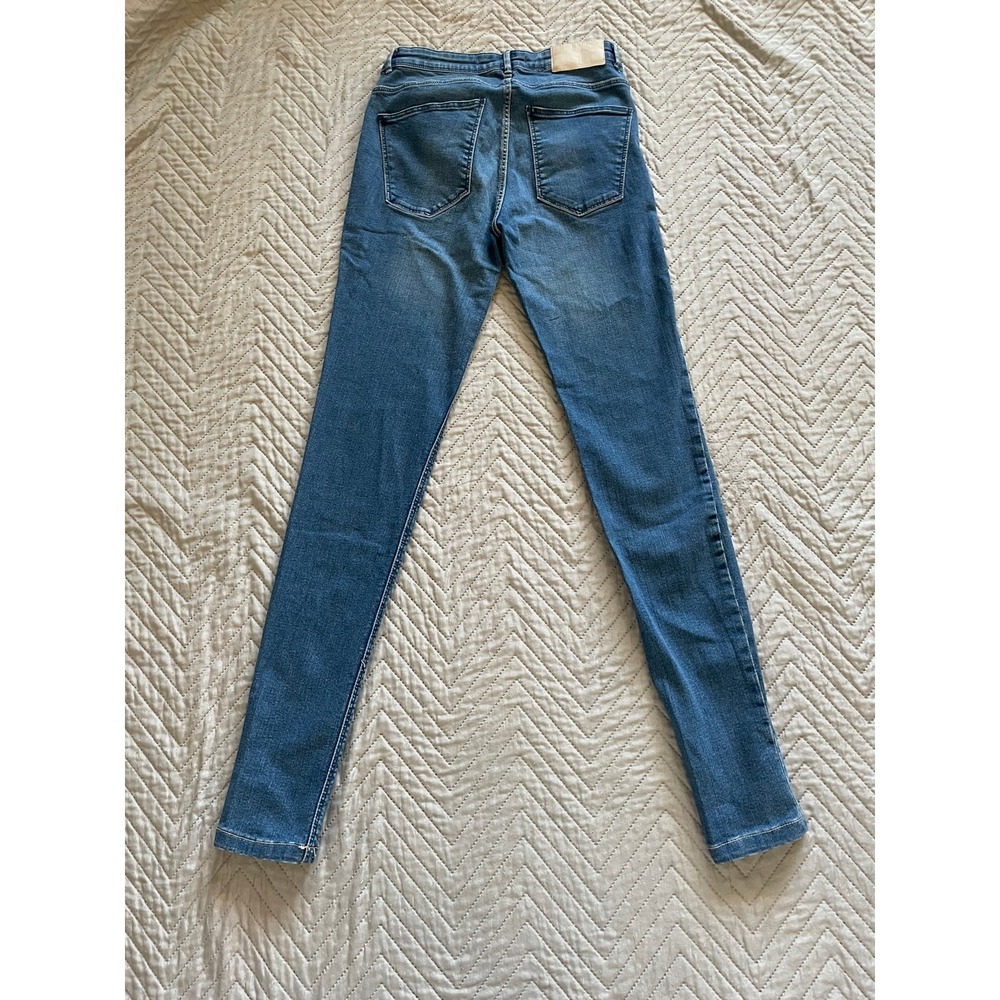 ZARA Trafaluc Skinny Jeans Women's Blue Denim Stretch EUR 32 - Picture 7 of 8